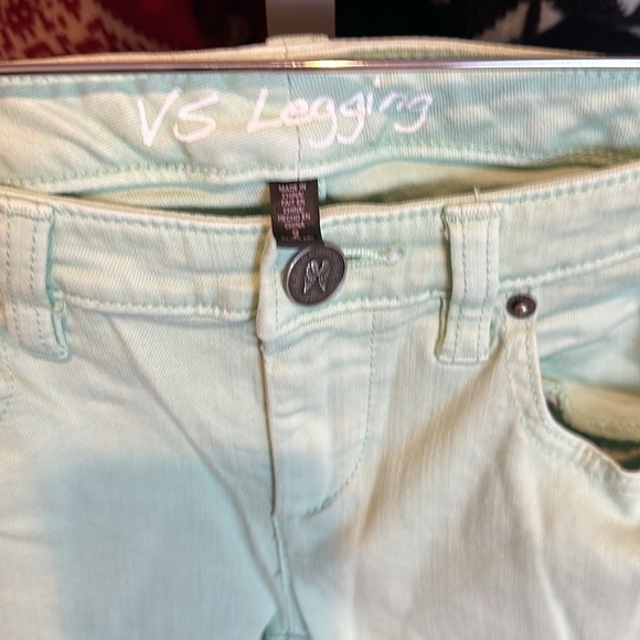 Victoria’s Secret mint green skinny legging jeans size 2 - Picture 2 of 3